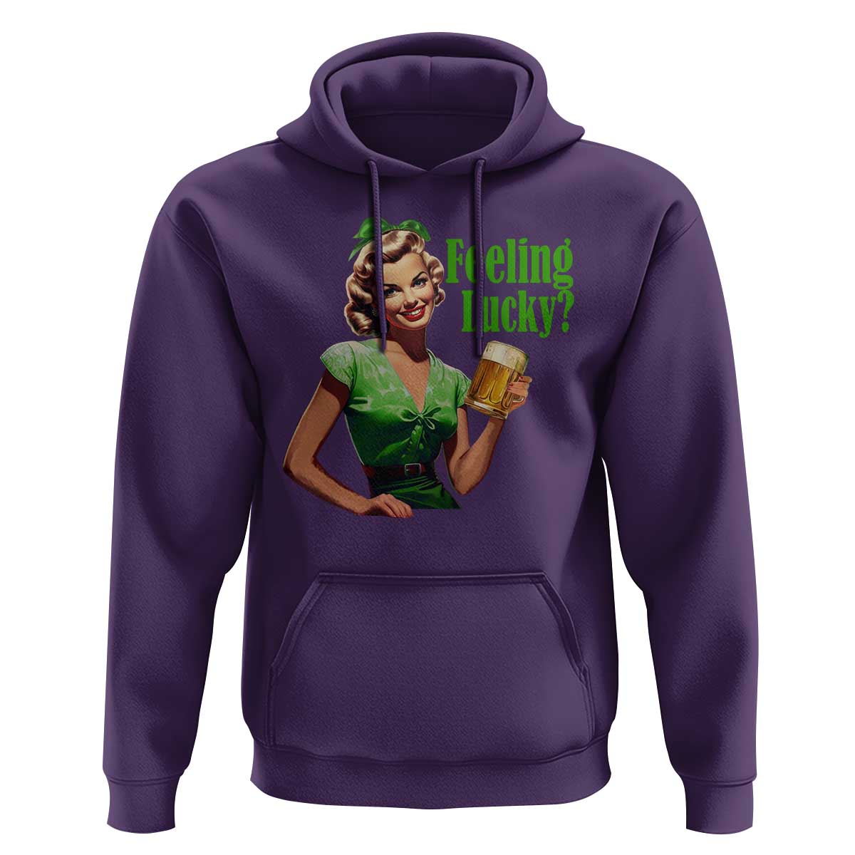 St. Patricks Day Hoodie Feeling Lucky Trendy Retro