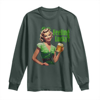 St. Patricks Day Long Sleeve Shirt Feeling Lucky Trendy Retro