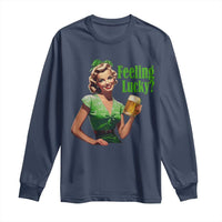 St. Patricks Day Long Sleeve Shirt Feeling Lucky Trendy Retro
