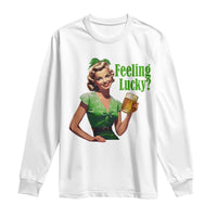 St. Patricks Day Long Sleeve Shirt Feeling Lucky Trendy Retro