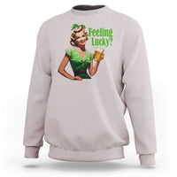 St. Patricks Day Sweatshirt Feeling Lucky Trendy Retro