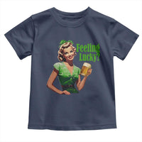 St. Patricks Day Toddler T Shirt Feeling Lucky Trendy Retro