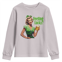 St. Patricks Day Youth Sweatshirt Feeling Lucky Trendy Retro