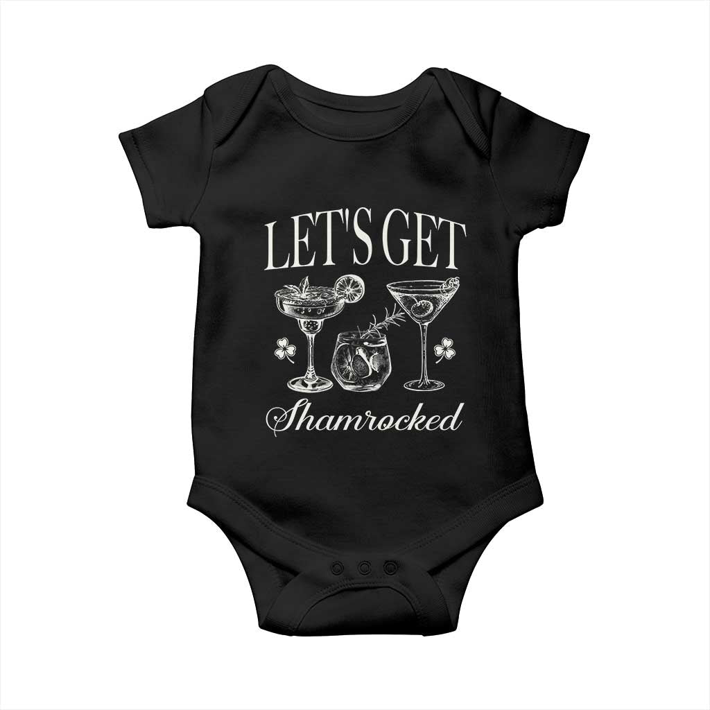 St Patricks Day Cocktail Baby Onesie Lets Get Shamrocked