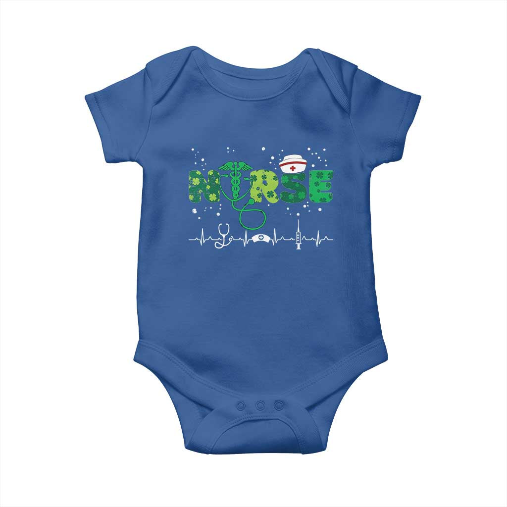 Nurse St Patricks Day Baby Onesie Stethoscope Scrub Irish Nurses Paddys Day