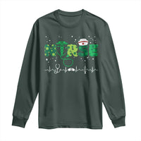 Nurse St Patricks Day Long Sleeve Shirt Stethoscope Scrub Irish Nurses Paddys Day