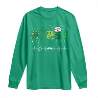 Nurse St Patricks Day Long Sleeve Shirt Stethoscope Scrub Irish Nurses Paddys Day