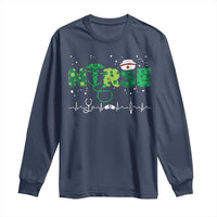 Nurse St Patricks Day Long Sleeve Shirt Stethoscope Scrub Irish Nurses Paddys Day