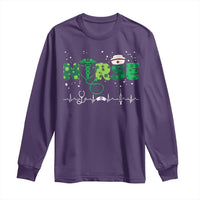 Nurse St Patricks Day Long Sleeve Shirt Stethoscope Scrub Irish Nurses Paddys Day