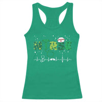 Nurse St Patricks Day Racerback Tank Top Stethoscope Scrub Irish Nurses Paddys Day