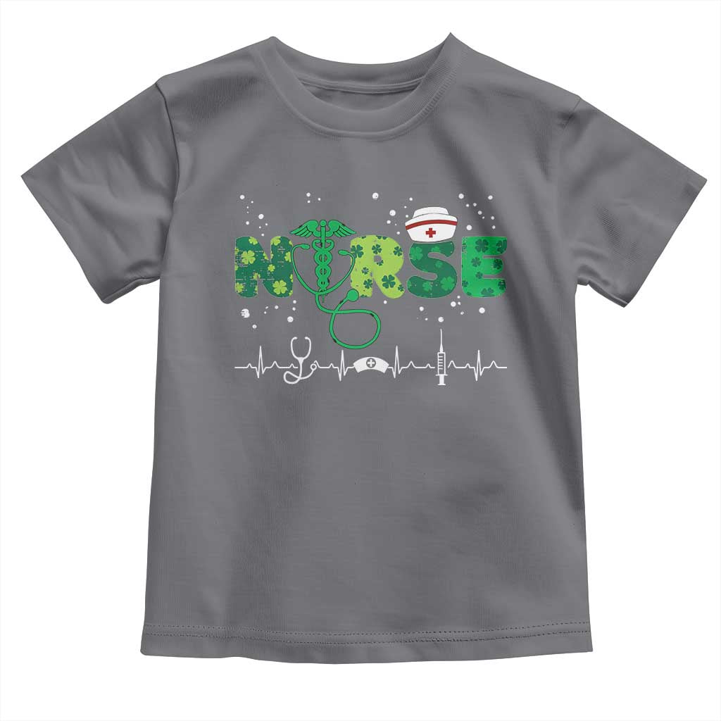 Nurse St Patricks Day Toddler T Shirt Stethoscope Scrub Irish Nurses Paddys Day
