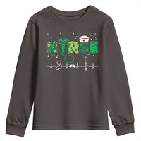 Nurse St Patricks Day Youth Sweatshirt Stethoscope Scrub Irish Nurses Paddys Day