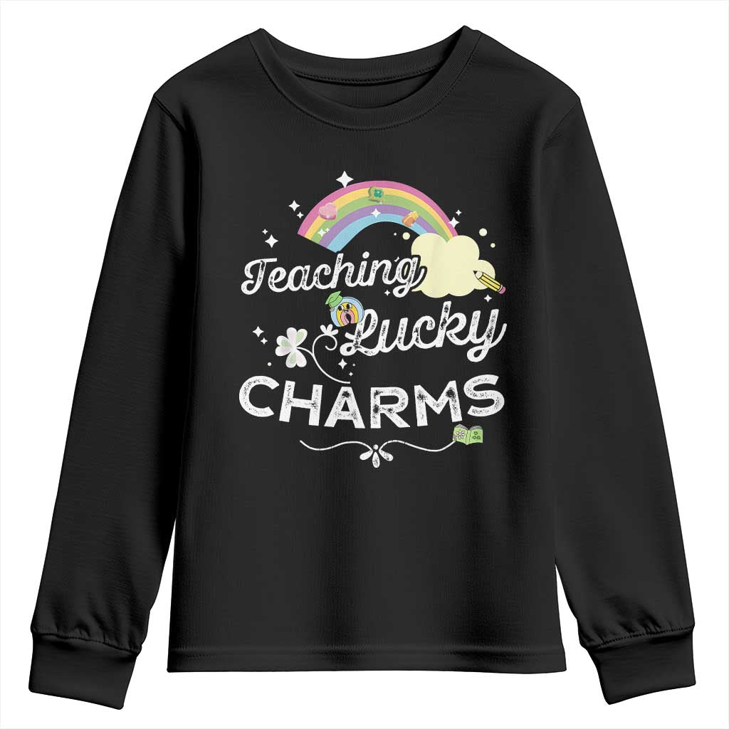 Girls St. Patricks Day Youth Sweatshirt Little Miss Shenanigans