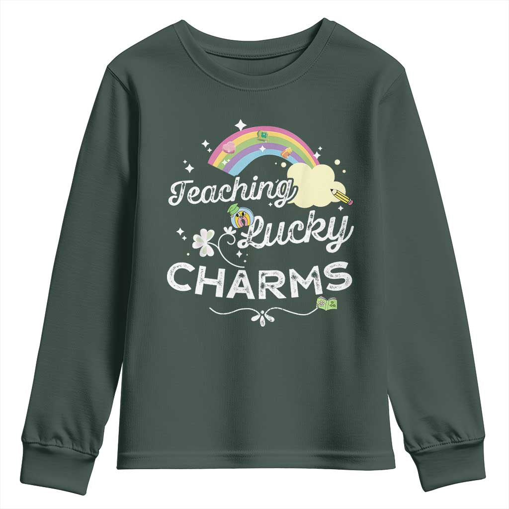 Girls St. Patricks Day Youth Sweatshirt Little Miss Shenanigans