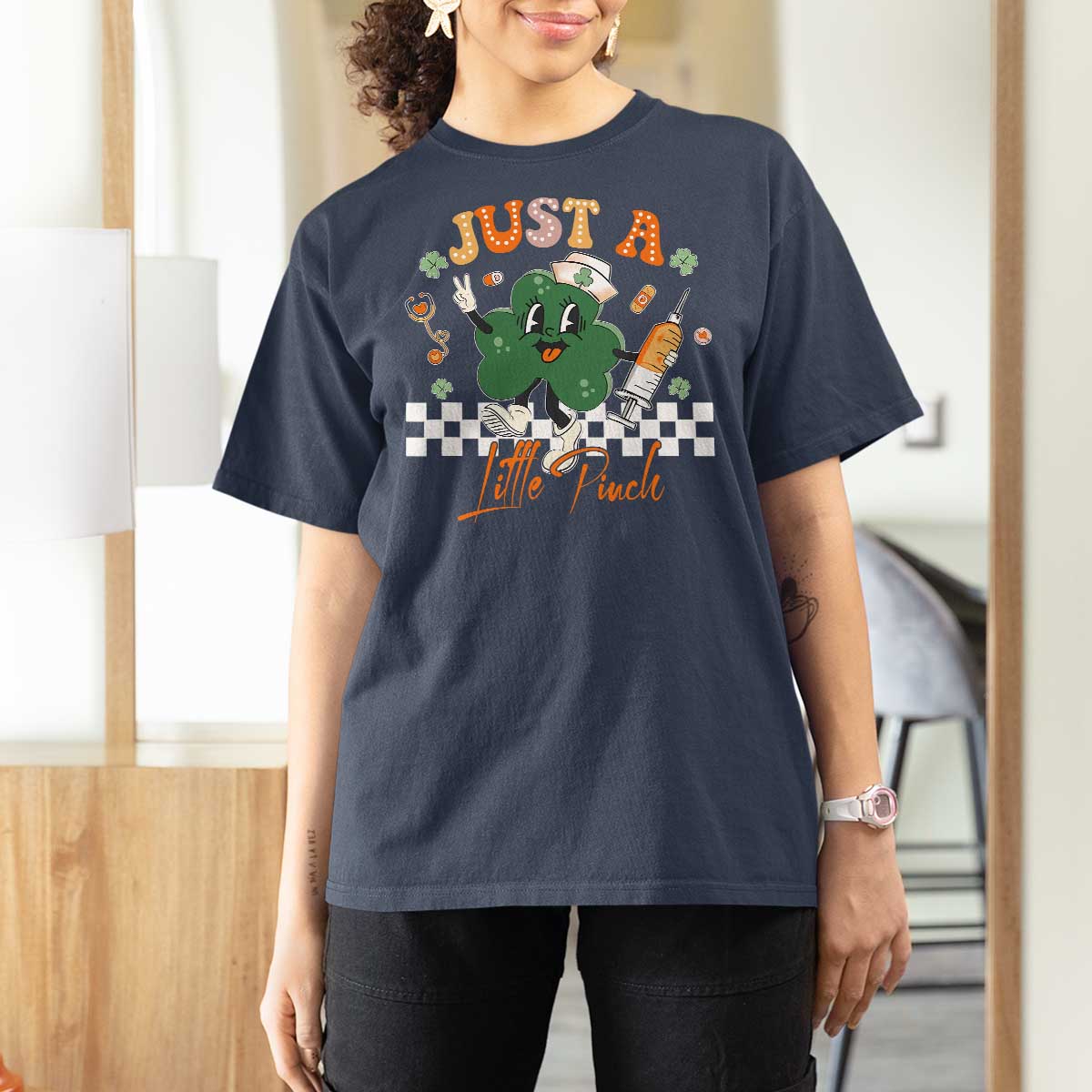 Nurse St Patrick's T Shirt For Women Just A Little Pinch