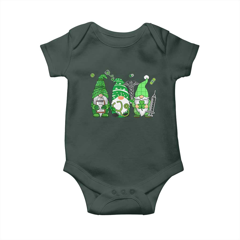 Nurse St Patricks Day Baby Onesie Lucky Shamrock Leopard Gnomes Irish Nurses