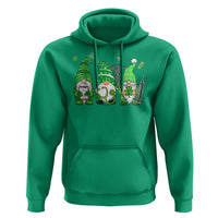 Nurse St Patricks Day Hoodie Lucky Shamrock Leopard Gnomes Irish Nurses