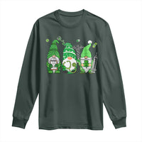 Nurse St Patricks Day Long Sleeve Shirt Lucky Shamrock Leopard Gnomes Irish Nurses