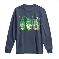 Nurse St Patricks Day Long Sleeve Shirt Lucky Shamrock Leopard Gnomes Irish Nurses