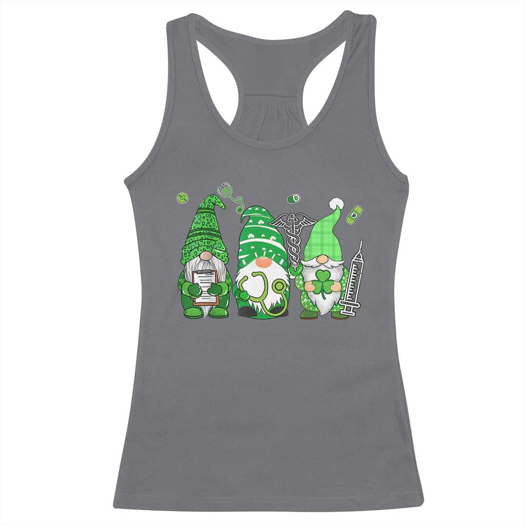 Nurse St Patricks Day Racerback Tank Top Lucky Shamrock Leopard Gnomes Irish Nurses