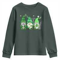 Nurse St Patricks Day Youth Sweatshirt Lucky Shamrock Leopard Gnomes Irish Nurses