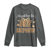 Im Just Here For My Nephew Long Sleeve Shirt Gift For Aunt From Nephew Leopard
