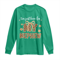 Im Just Here For My Nephew Long Sleeve Shirt Gift For Aunt From Nephew Leopard