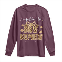 Im Just Here For My Nephew Long Sleeve Shirt Gift For Aunt From Nephew Leopard