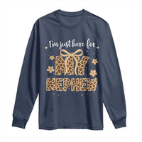 Im Just Here For My Nephew Long Sleeve Shirt Gift For Aunt From Nephew Leopard