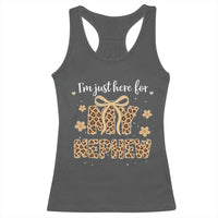 Im Just Here For My Nephew Racerback Tank Top Gift For Aunt From Nephew Leopard