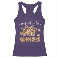 Im Just Here For My Nephew Racerback Tank Top Gift For Aunt From Nephew Leopard