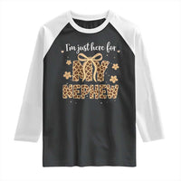 Im Just Here For My Nephew Raglan Shirt Gift For Aunt From Nephew Leopard