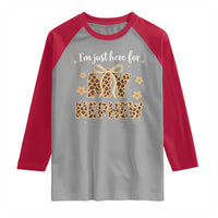 Im Just Here For My Nephew Raglan Shirt Gift For Aunt From Nephew Leopard