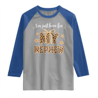 Im Just Here For My Nephew Raglan Shirt Gift For Aunt From Nephew Leopard