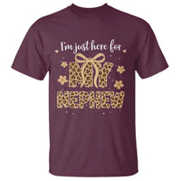 Im Just Here For My Nephew T Shirt Gift For Aunt From Nephew Leopard