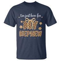 Im Just Here For My Nephew T Shirt Gift For Aunt From Nephew Leopard