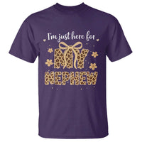 Im Just Here For My Nephew T Shirt Gift For Aunt From Nephew Leopard