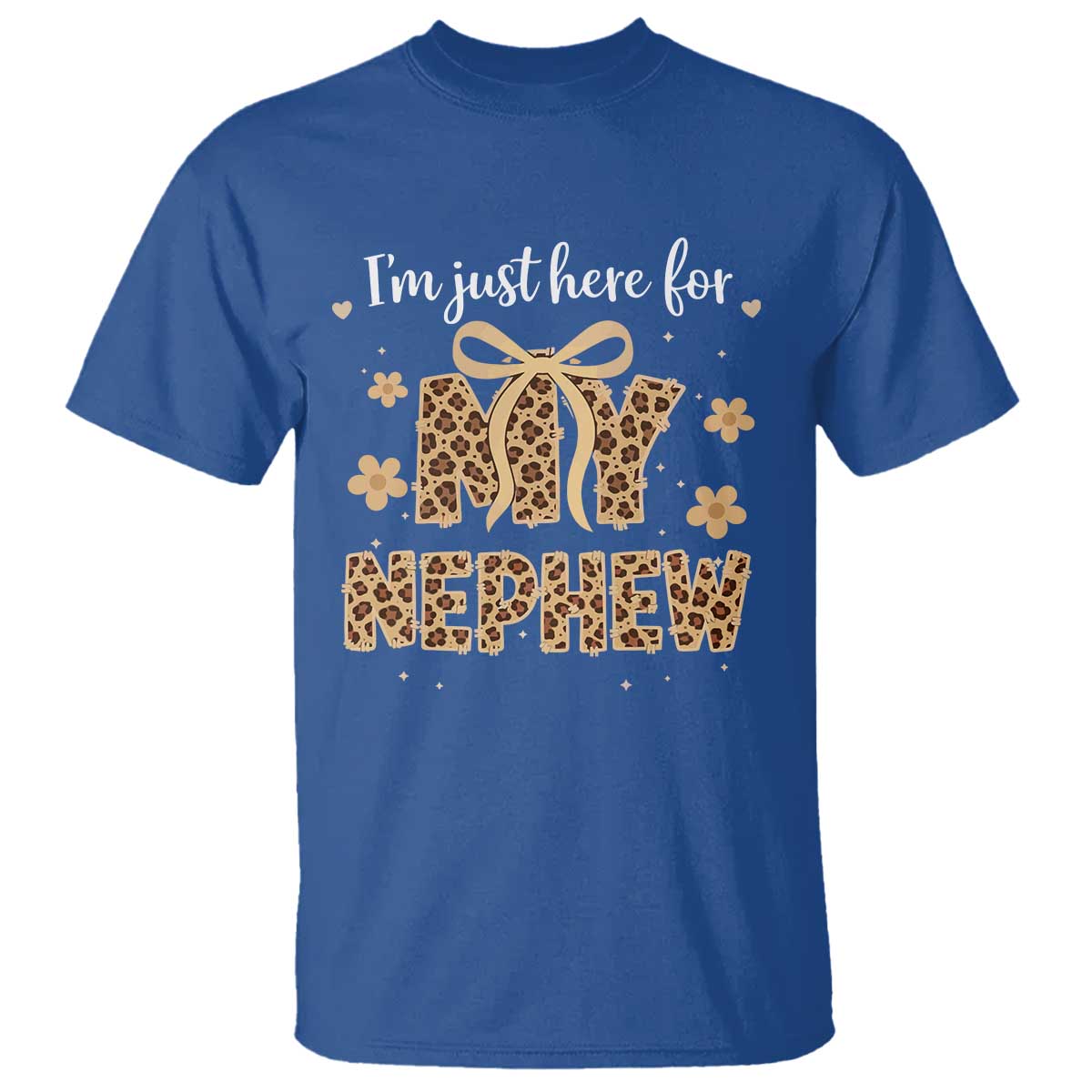 Im Just Here For My Nephew T Shirt Gift For Aunt From Nephew Leopard