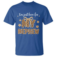 Im Just Here For My Nephew T Shirt Gift For Aunt From Nephew Leopard