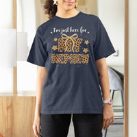 Im Just Here For My Nephew T Shirt For Women Gift For Aunt From Nephew Leopard