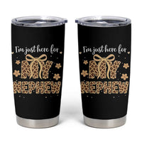 Im Just Here For My Nephew Tumbler Cup Gift For Aunt From Nephew Leopard