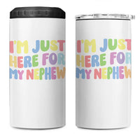 Im Just Here For My Nephew 4 in 1 Can Cooler Tumbler Gift For Aunt From Nephew