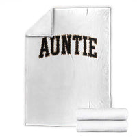 Auntie Throw Blanket Retro Varsity New Aunt Letter Print