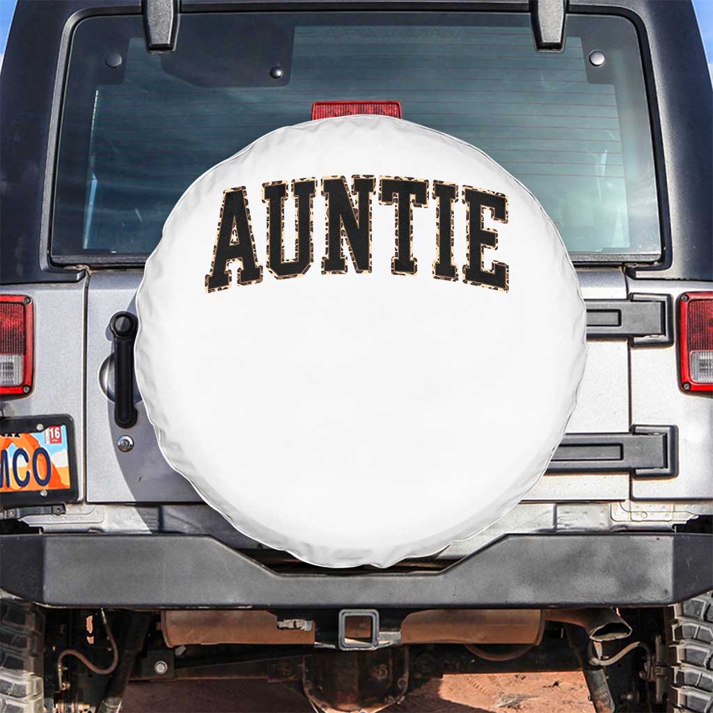 Auntie Spare Tire Cover Retro Varsity New Aunt Letter Print