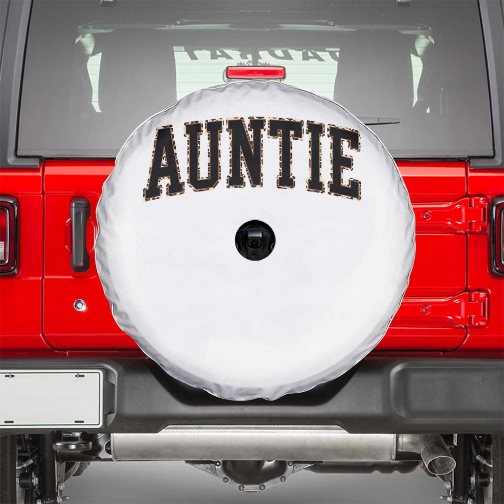 Auntie Spare Tire Cover Retro Varsity New Aunt Letter Print
