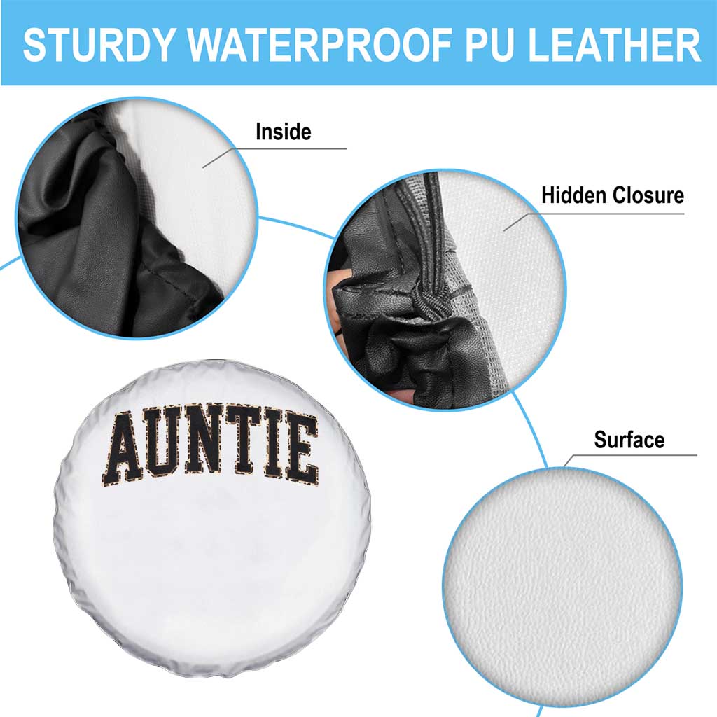 Auntie Spare Tire Cover Retro Varsity New Aunt Letter Print