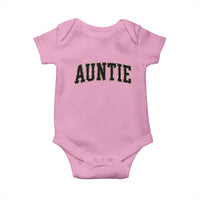 Auntie Baby Onesie Retro Varsity New Aunt Letter Print