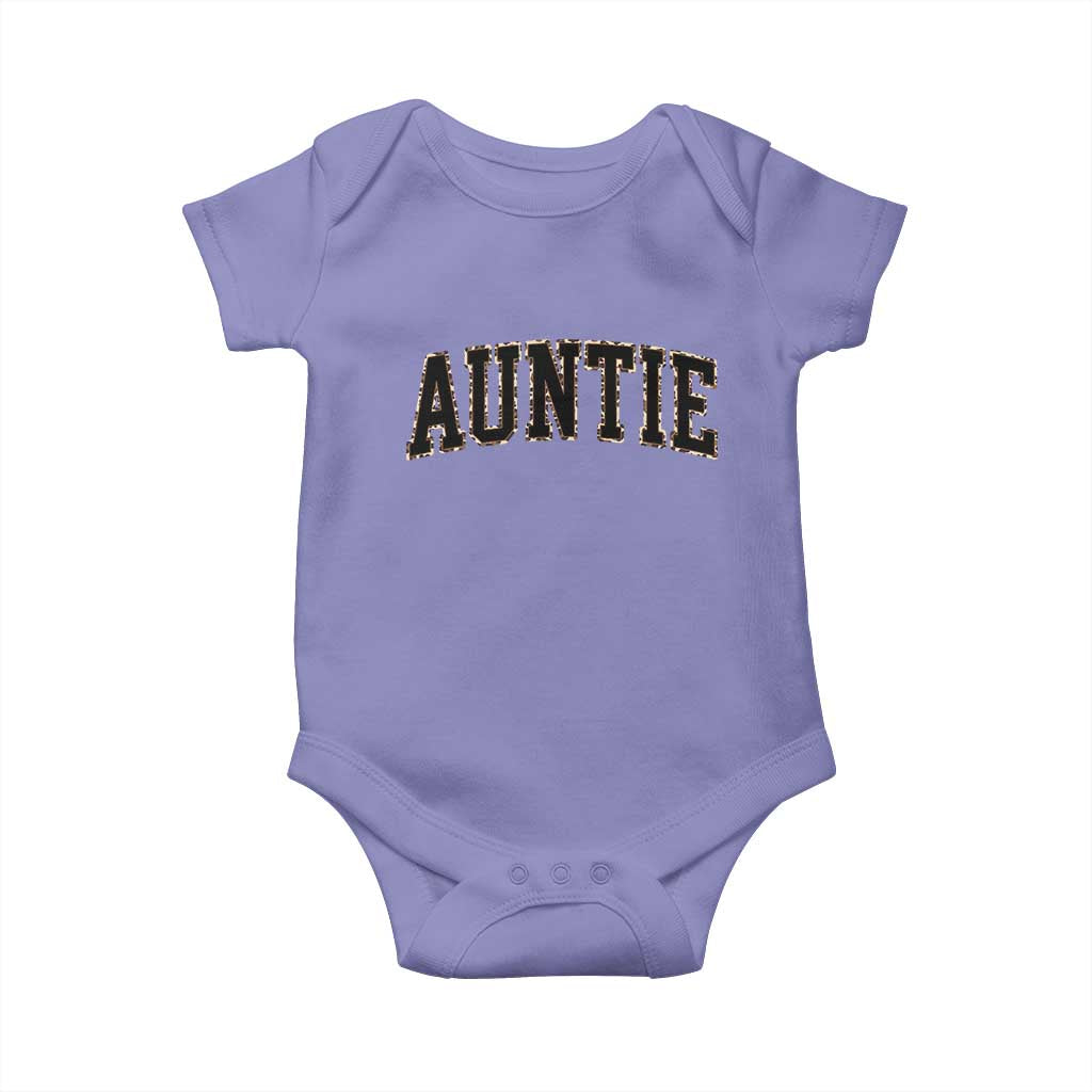 Auntie Baby Onesie Retro Varsity New Aunt Letter Print