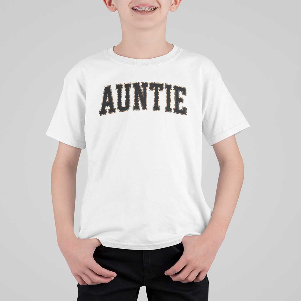 Auntie T Shirt For Kid Retro Varsity New Aunt Letter Print