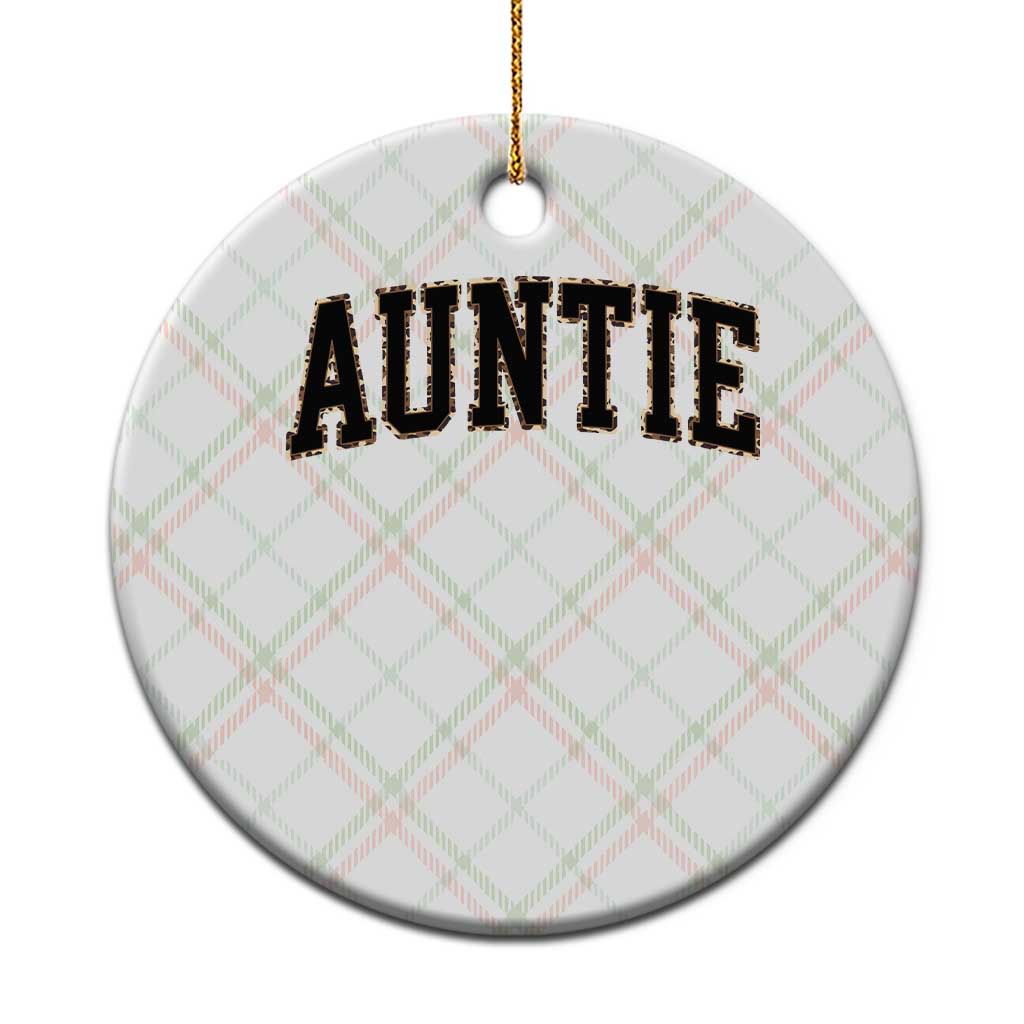 Auntie Ceramic Ornament Retro Varsity New Aunt Letter Print